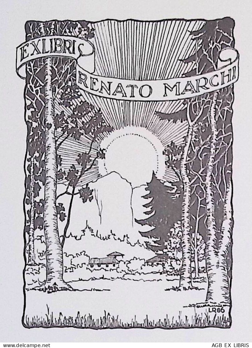 EX LIBRIS L ROSSI Per RENATO MARCHI L40-B01 - Exlibris