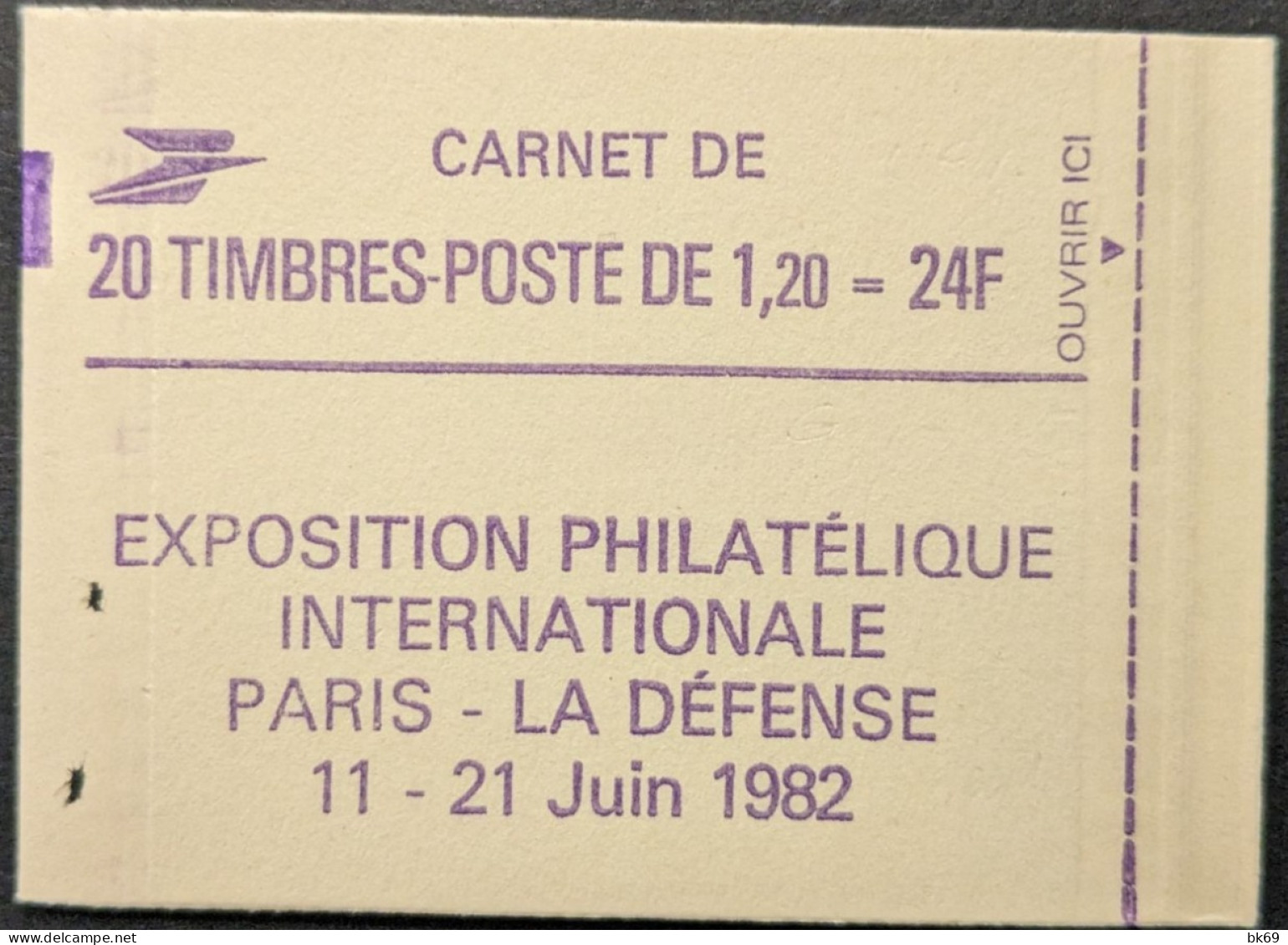 2101-C2**  Daté 31-10-80 Logo PhilexFrance 82 Conf.8 Sabine 1.20F Vert Carnet Fermé - Moderne : 1959-...