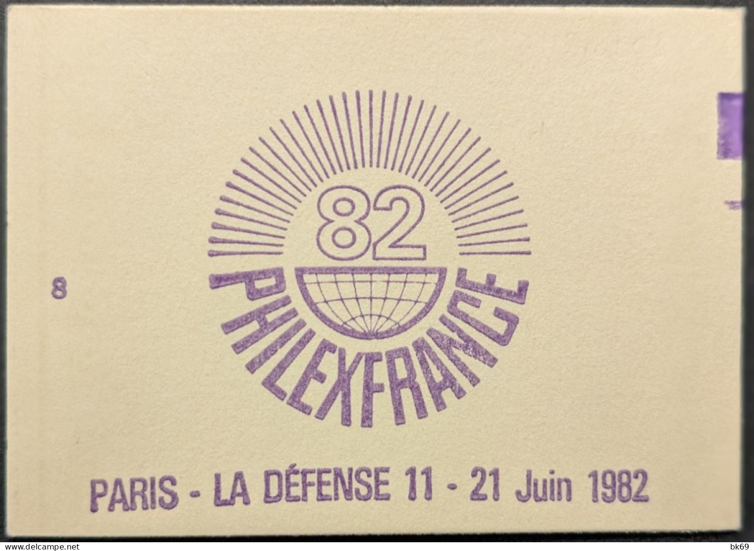 2101-C2**  Daté 31-10-80 Logo PhilexFrance 82 Conf.8 Sabine 1.20F Vert Carnet Fermé - Modern : 1959-…