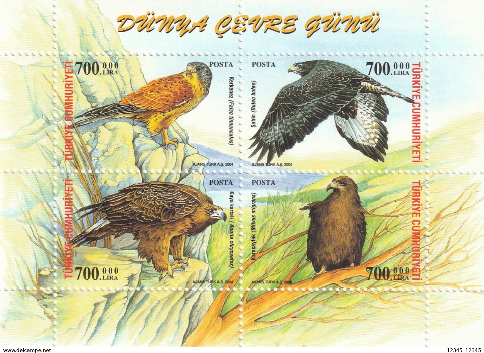 Turkije 2004, Postfris MNH, Birds - Nuovi