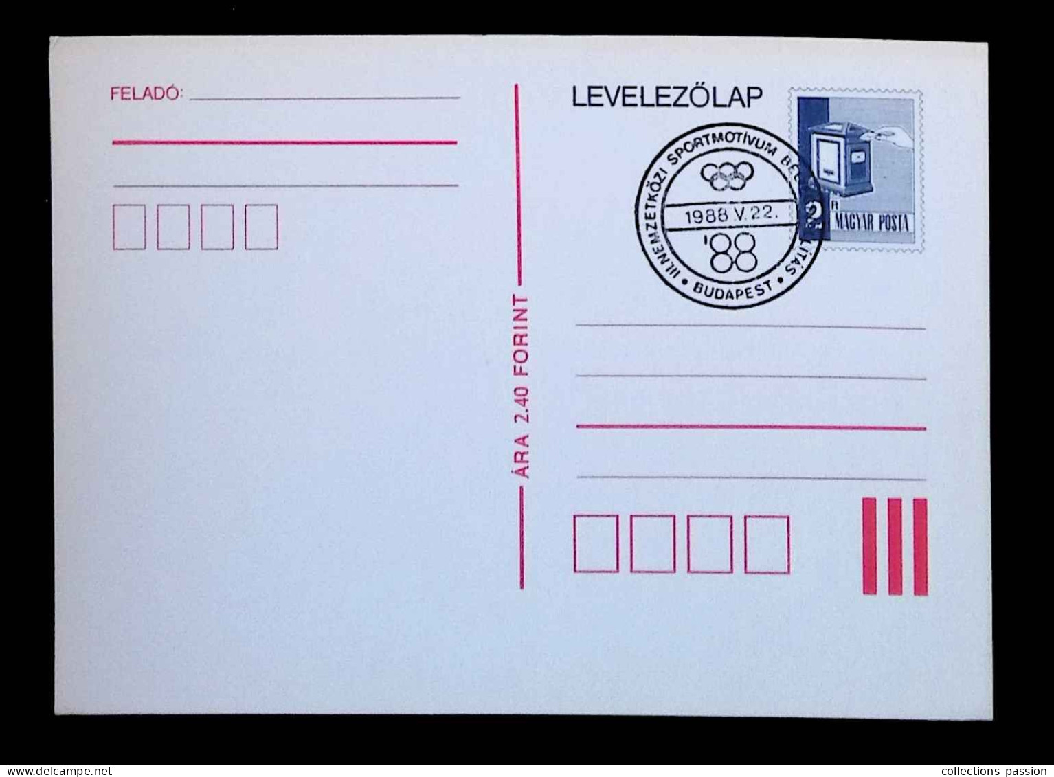 CL, Hongrie, Budapest, 1988, Entier Postal - Postwaardestukken
