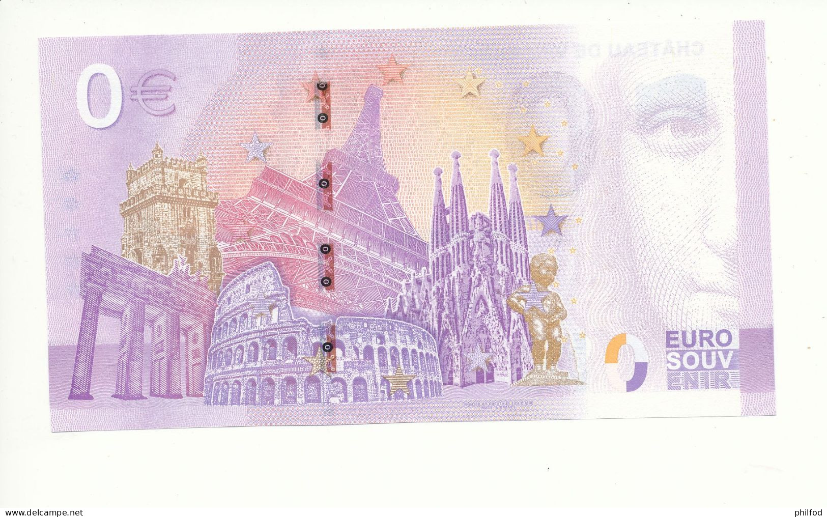 Billet Touristique  0 Euro  - CHÂTEAU DE VINCENNES -  2023-1 -  UEGB -  N° 5062 - Altri & Non Classificati