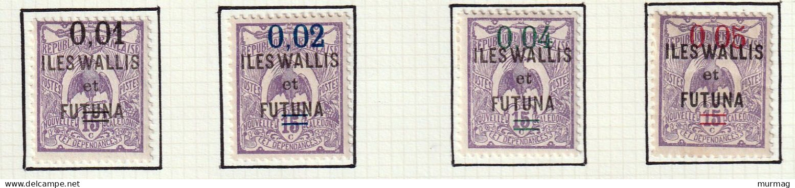 WALLIS & FUTUNA - Tb De Nelle Calédonie De 1920 Surchargés, Cagous - Y&T N° 26-29 - 1922 - MH - Unused Stamps