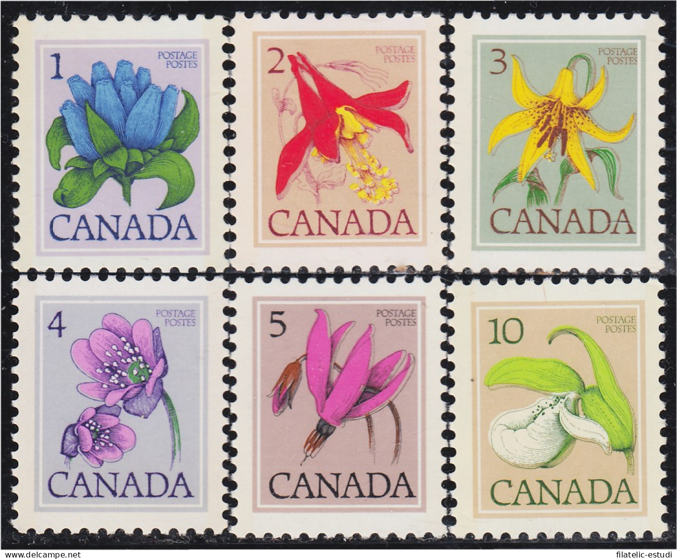 Canada 625/30 1977 Flores Silvestres De Canadá Flowers MNH - Andere & Zonder Classificatie