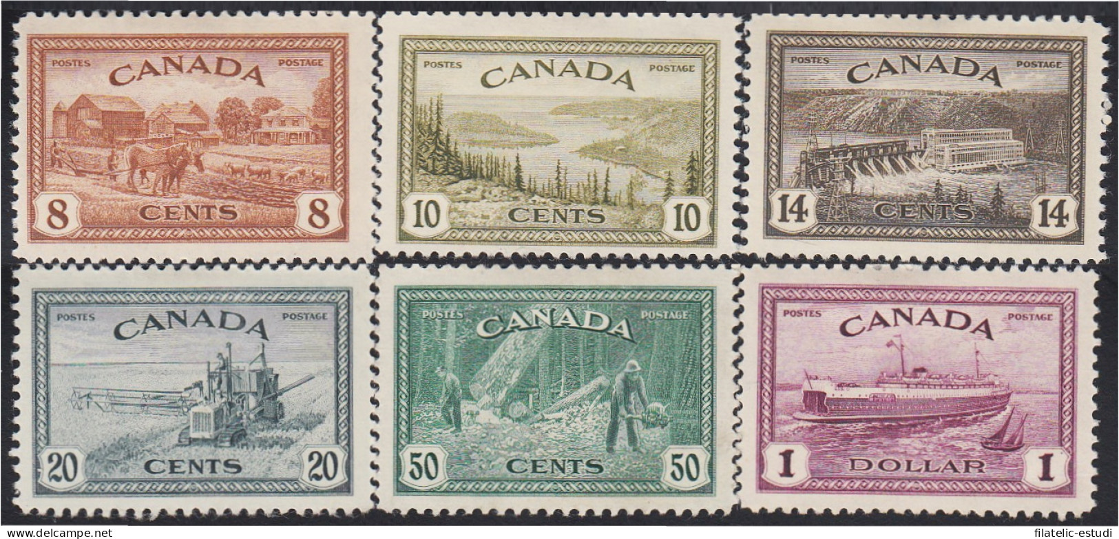 Canada 219/24 1946 Conmemoración Del Retorno A Una Economía Pacífica MH - Autres & Non Classés