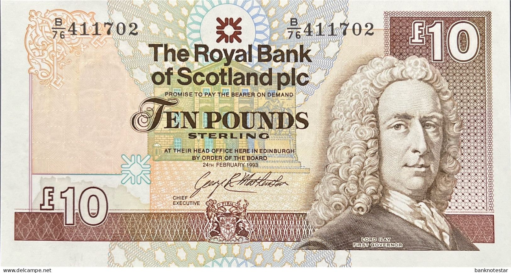 Scotland 10 Pounds, P-353a (24.2.1993) - UNC - 10 Ponden