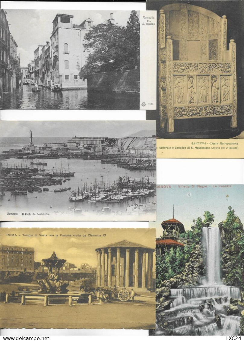 Lot 500 Cartes Postales ITALIE (1900/1955) / . Lot Postcards ITALY/ ITALIA ( 1900/1955). - 500 CP Min.