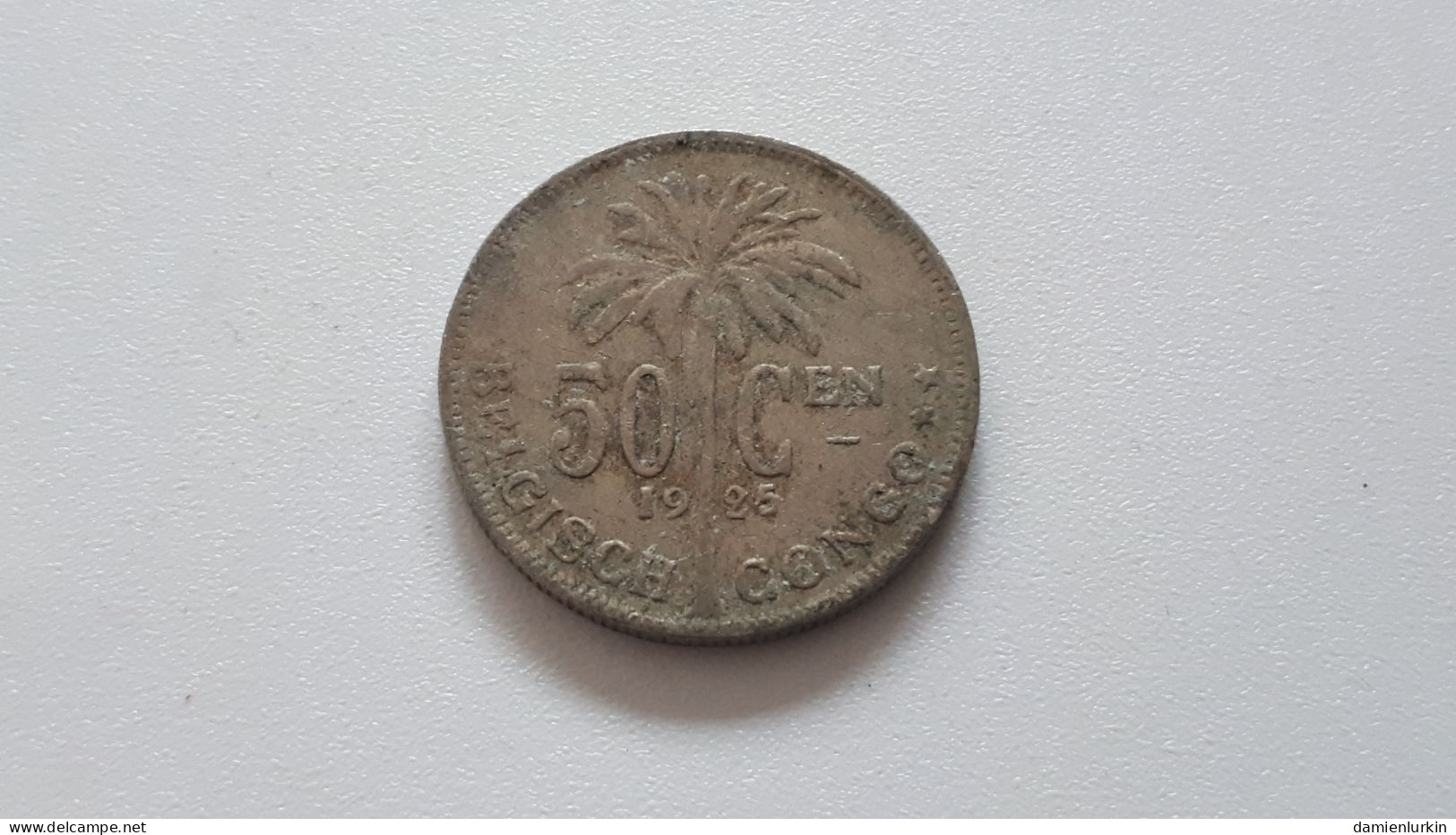 CONGO BELGE ALBERT PREMIER 50 CENTIMES 1925 VL - 1910-1934: Albert I.