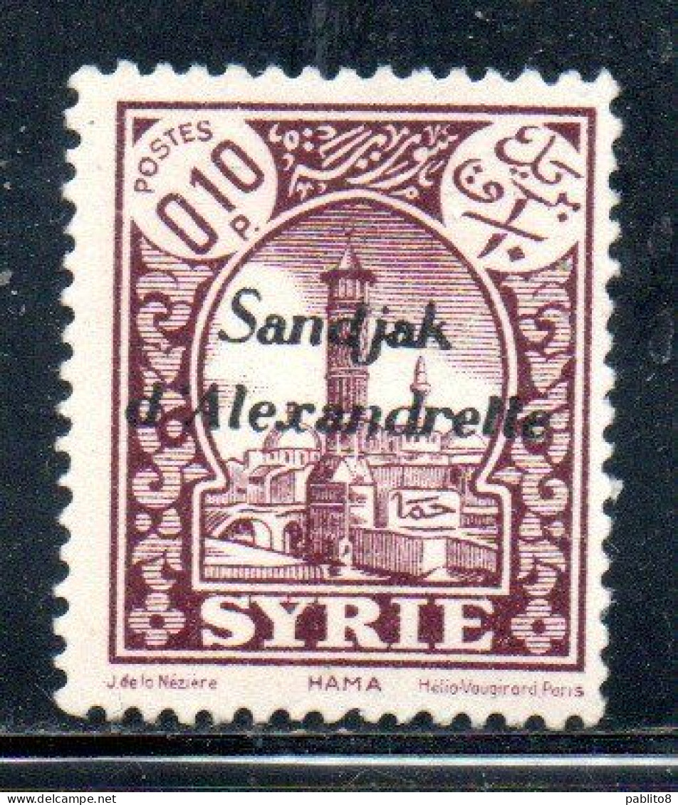 SANDJAK D'ALEXANDRETTE ALEXANDRETTA 1938 OVERPRINTED 10c MLH - Nuevos