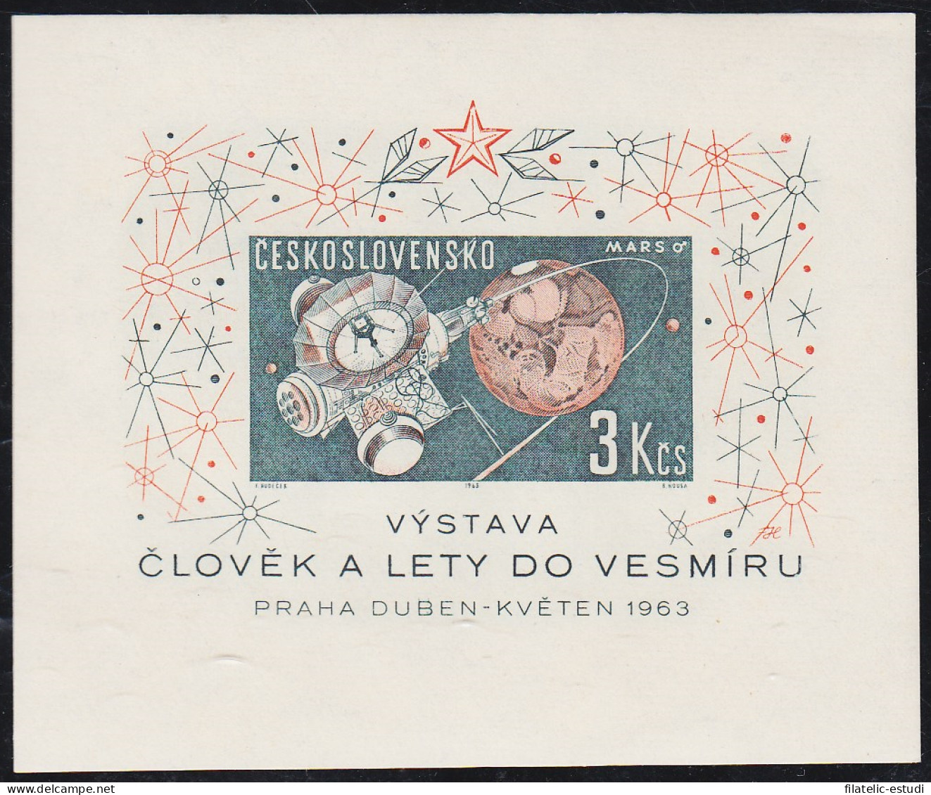 Checoslovaquía HB 23 1963 Exposición Del Cosmo En Praga MNH - Otros & Sin Clasificación