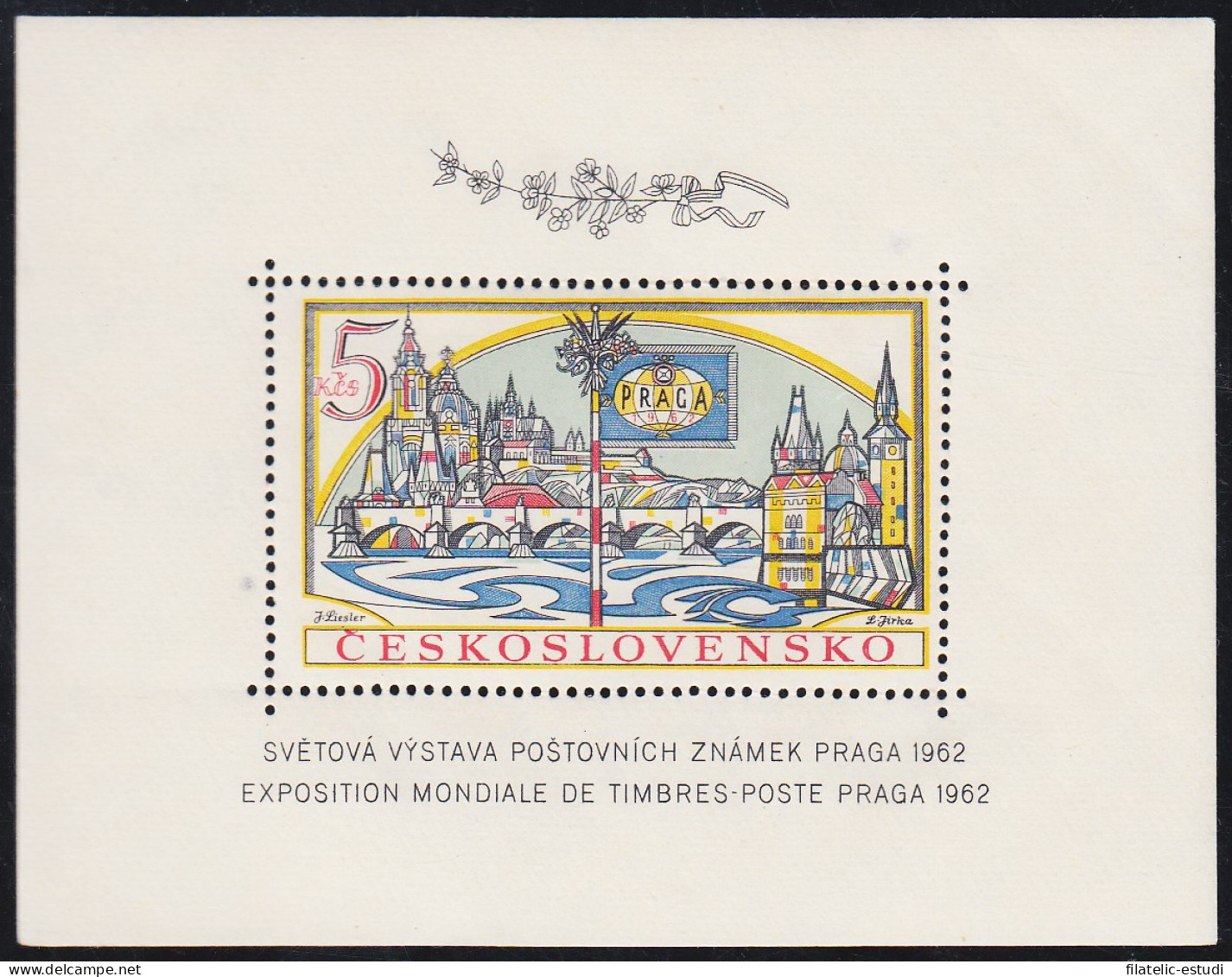 Checoslovaquía HB 21 1962 Exposición Filatélica Internacional Praga MNH - Altri & Non Classificati