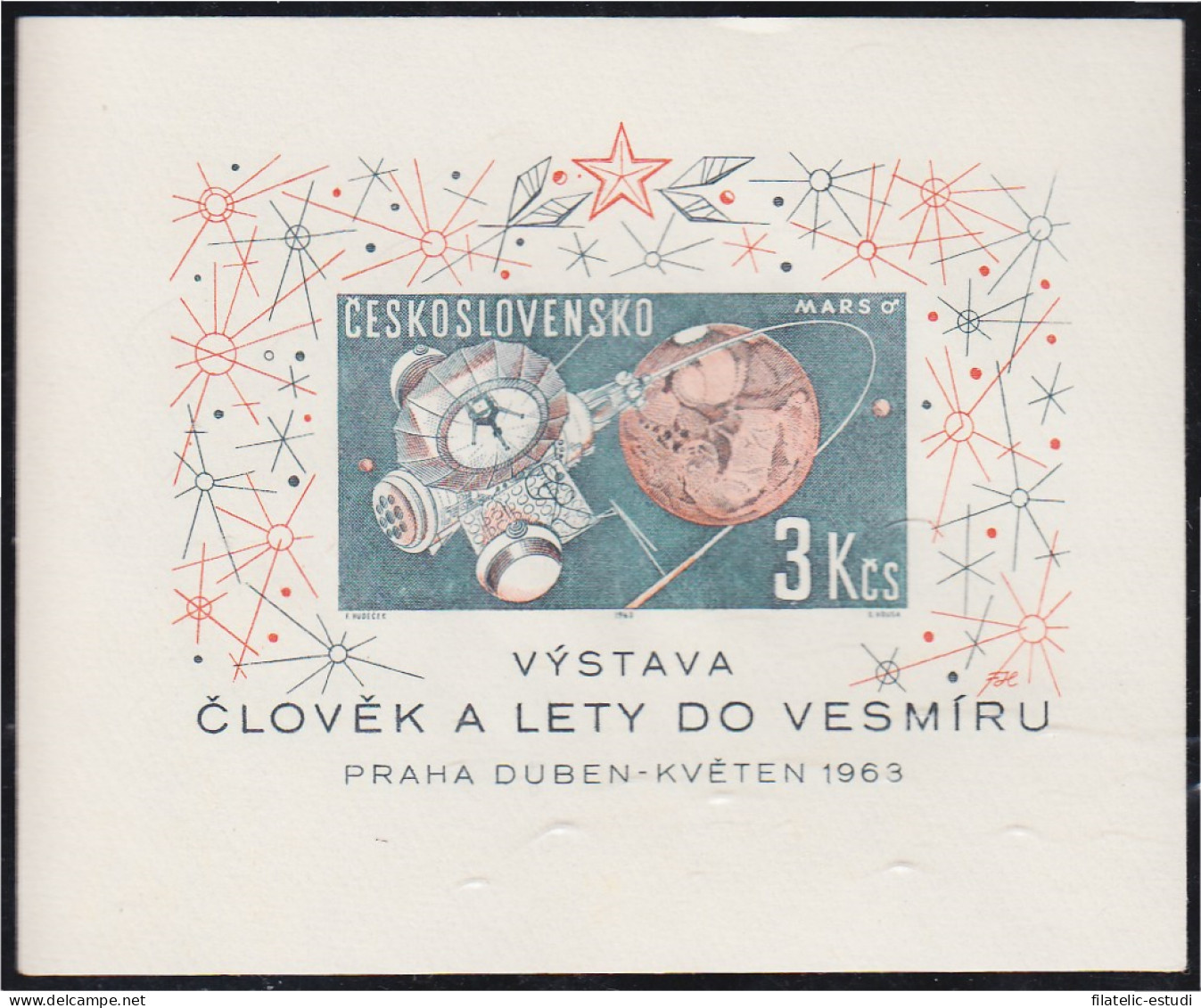 Checoslovaquía HB 23 1963 Exposición Del Cosmo En Praga MNH - Sonstige & Ohne Zuordnung