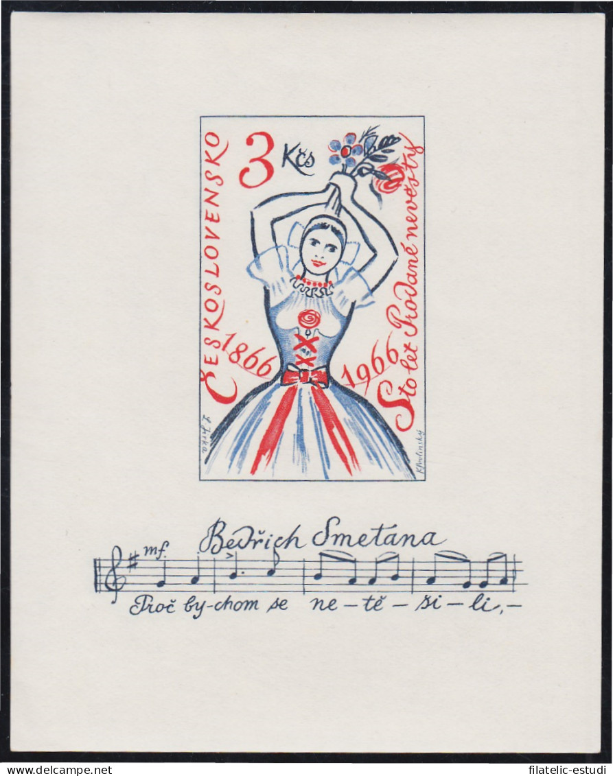 Checoslovaquía HB 27 1966 Centenario De La ópera De Bedrich Smetana MNH - Sonstige & Ohne Zuordnung