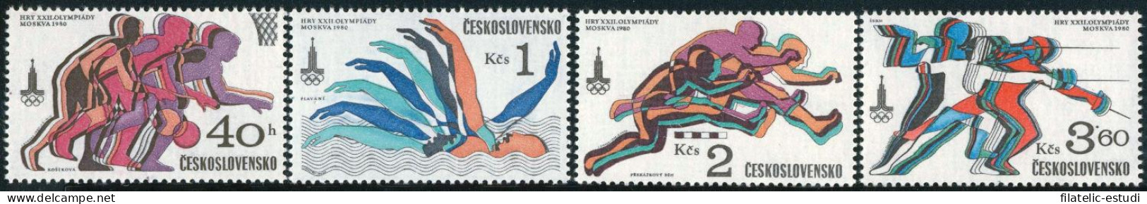 OLI2  Checoslovaquía  Czechoslovakia Nº 2371/74  1980 JJOO Moscú  MNH - Sonstige & Ohne Zuordnung