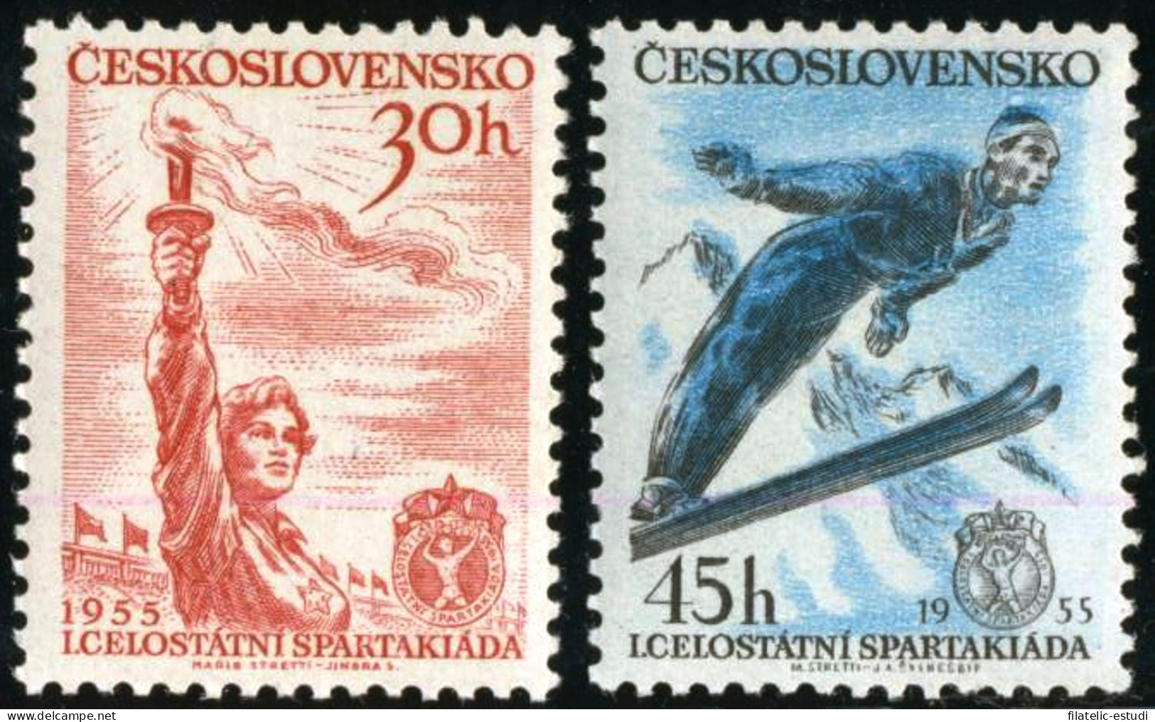 DEP4  Checoslovaquía  Czechoslovakia Nº 790/91  1955   MNH - Autres & Non Classés