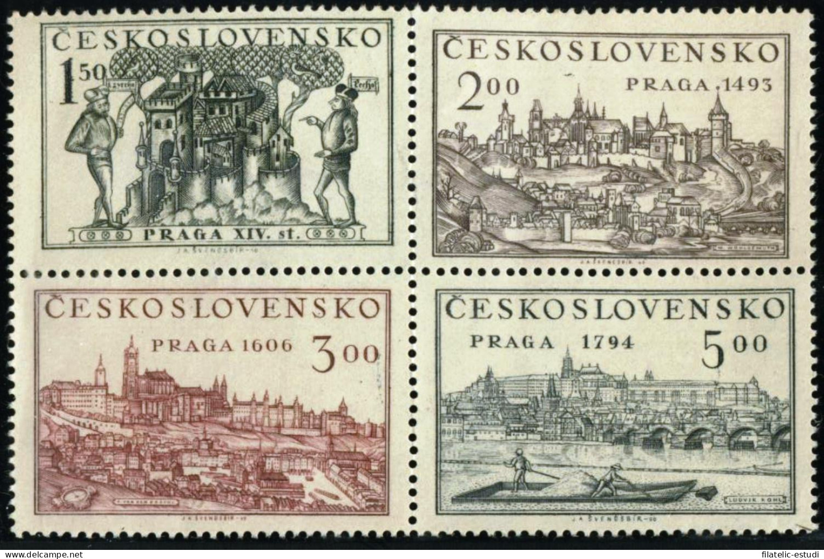 BA1  Checoslovaquía  Czechoslovakia  Nº 553A/D     MNH - Autres & Non Classés