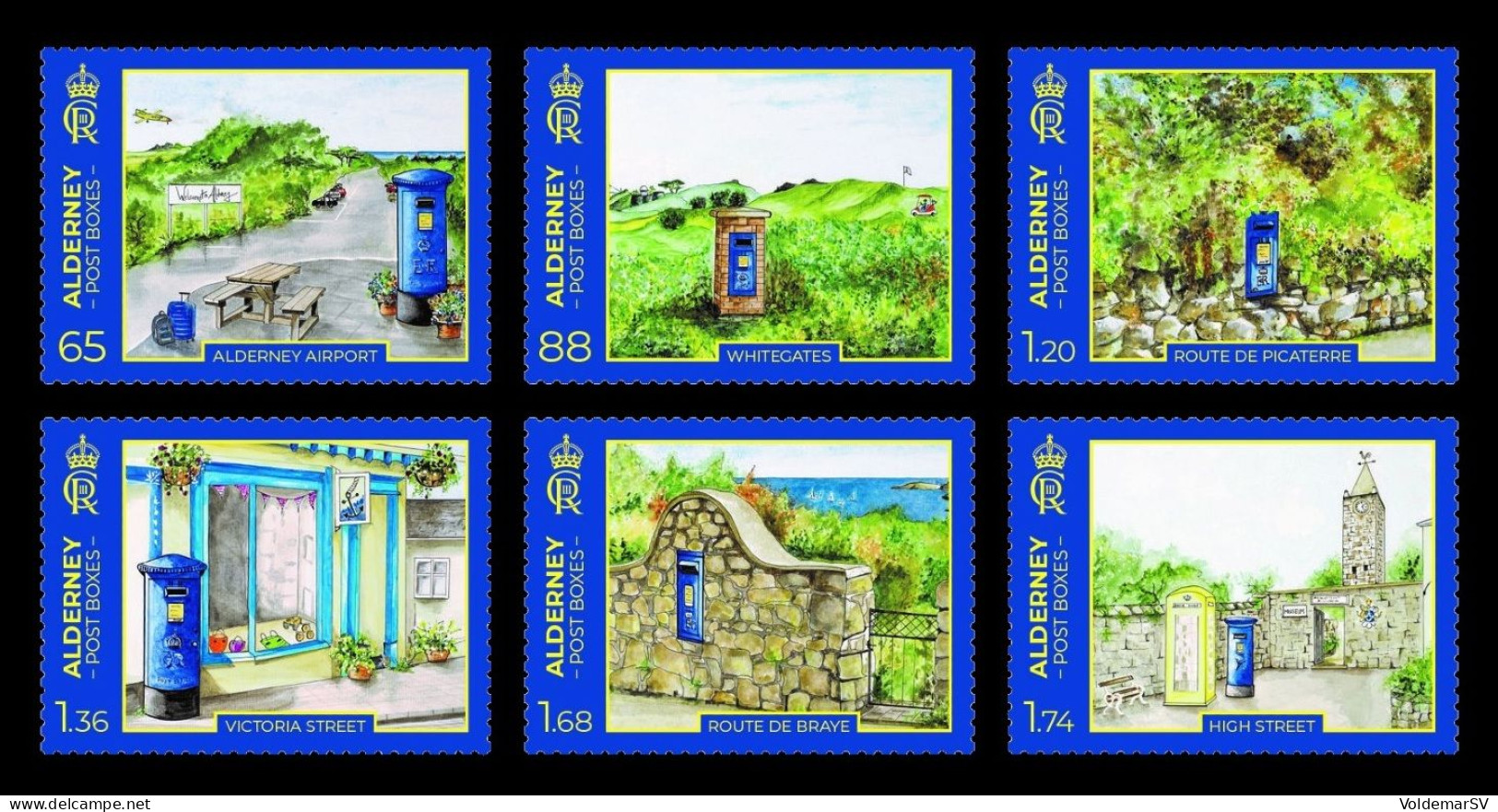 Alderney 2024 Mih. 788/93 Alderney Post Boxes MNH ** - Alderney