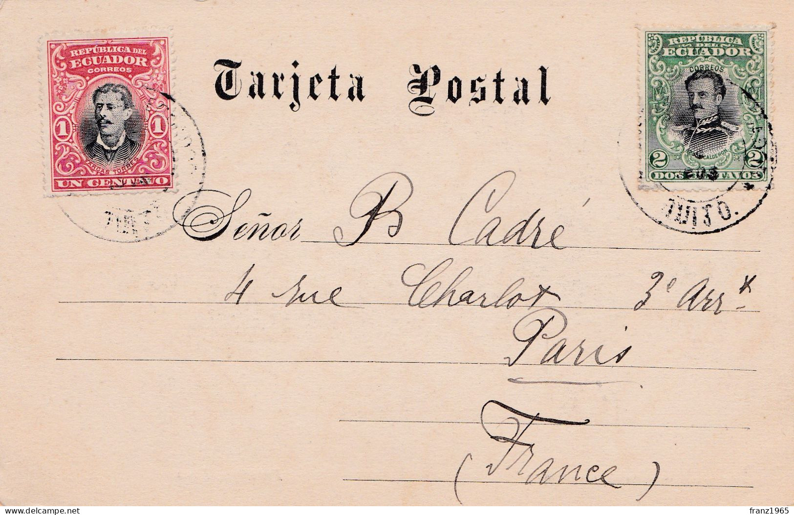 Quito - Portada De La Alameda - Posted 1906 - Ecuador