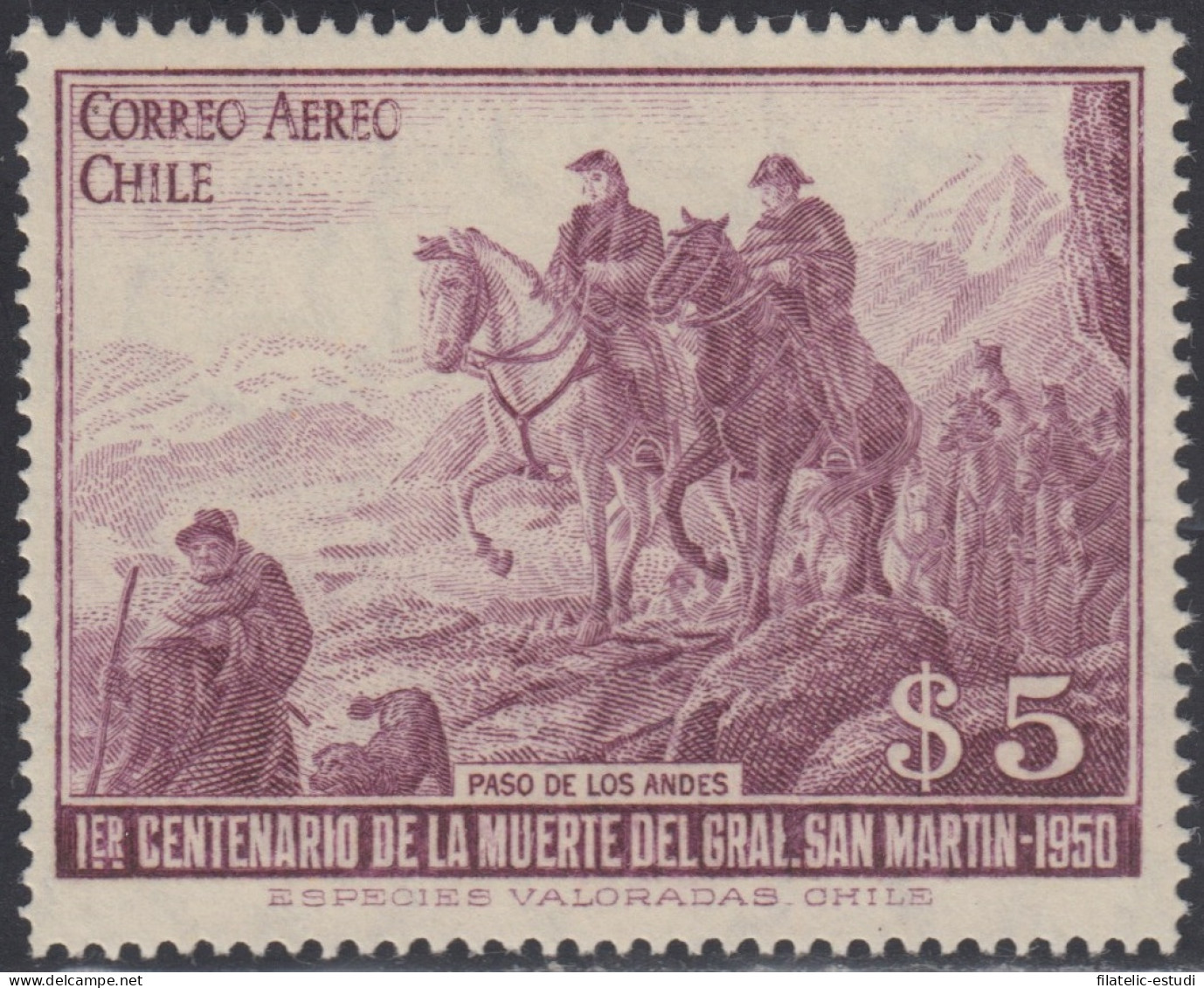 Chile A- 138 1950 General José San Martín  MNH - Chili