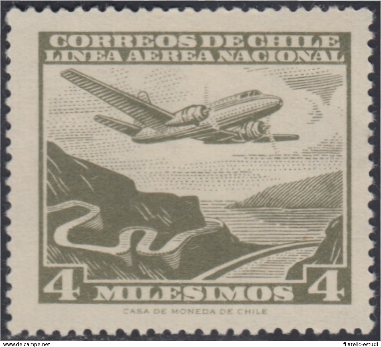 Chile A- 194 1959 Servicio Interior Avión MNH - Chili