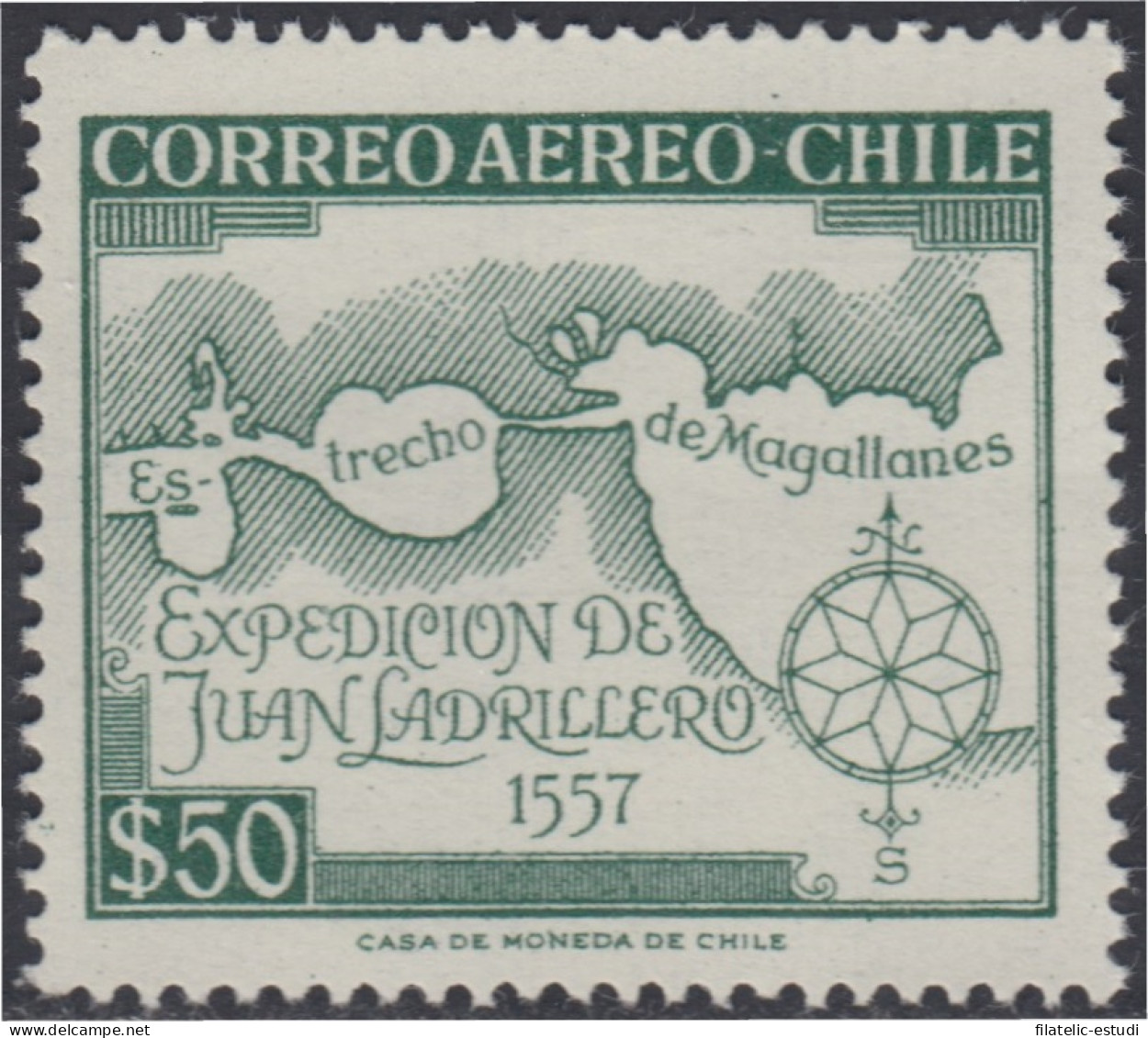 Chile A- 185 1959 Expedición Juan Ladrillero MNH - Chili