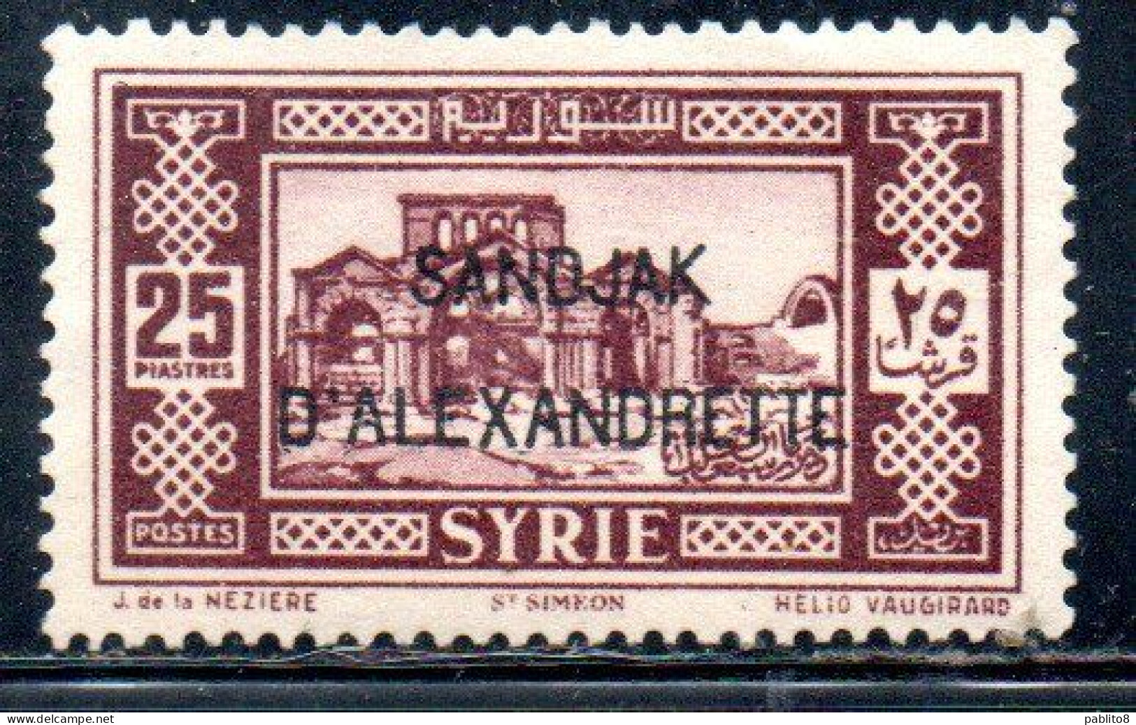 SANDJAK D'ALEXANDRETTE ALEXANDRETTA 1938 OVERPRINTED 25p MLH - Neufs