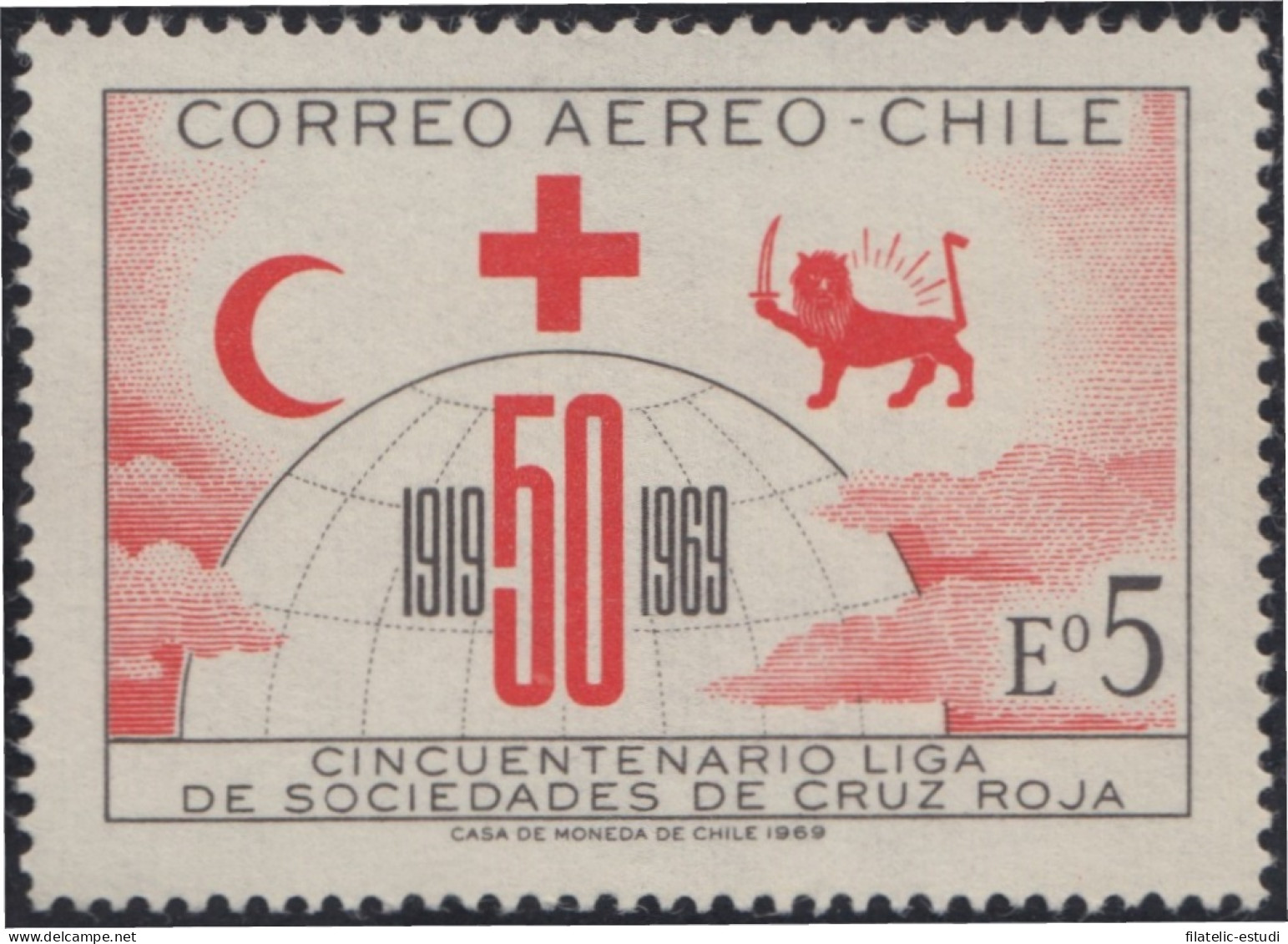 Chile A- 256 1968 50 Años De La Liga De Sociedades De La Cruz Roja  MNH - Chili