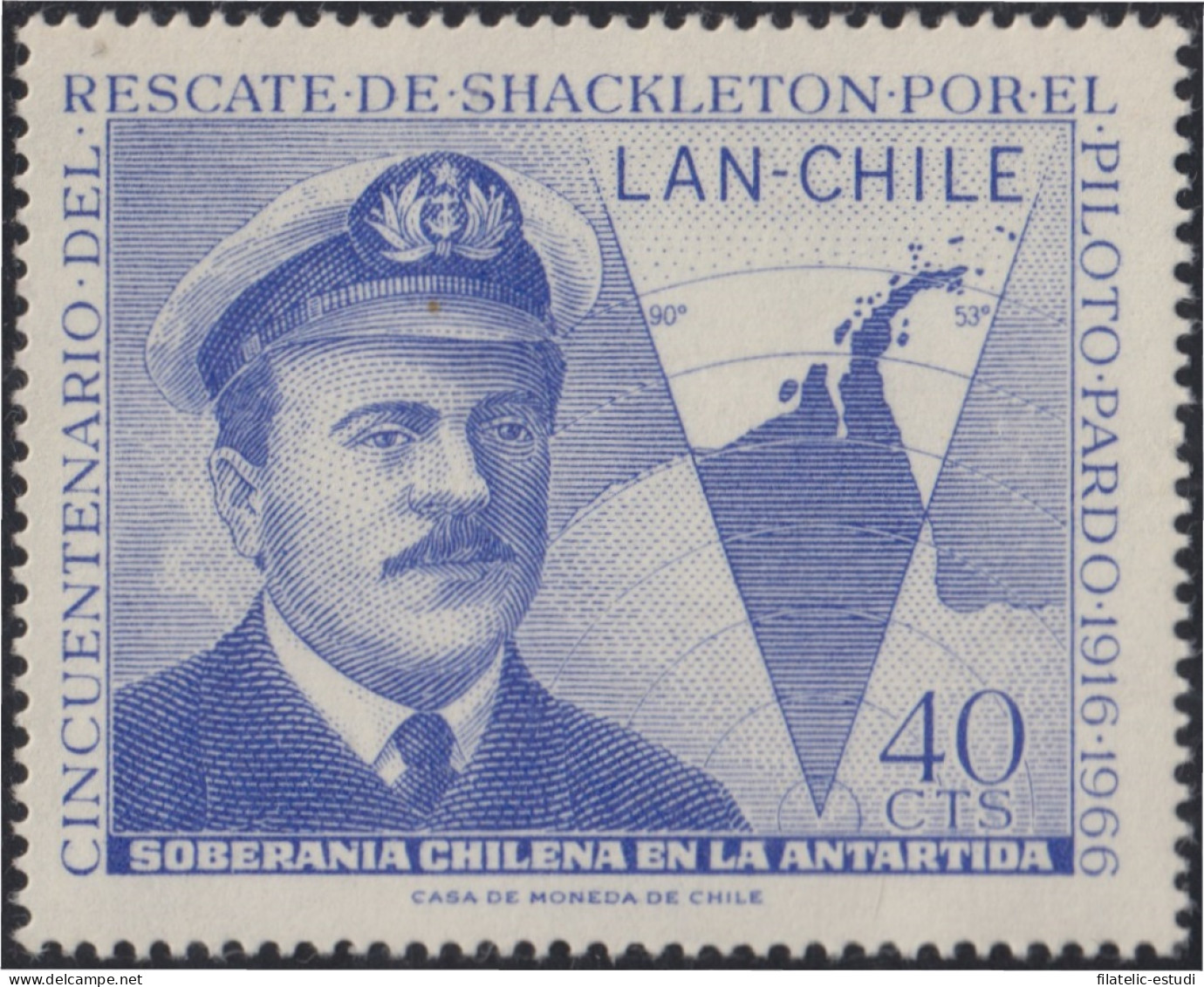 Chile A- 236 1967 50 Años Del Rescate De Shackleton Por El Piloto Pardo MNH - Chili