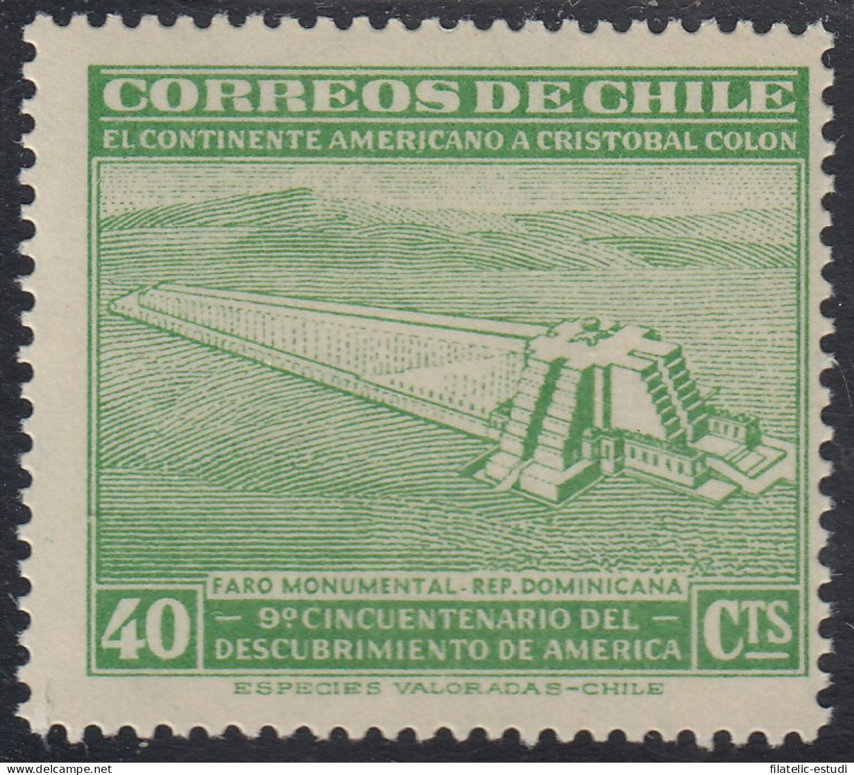 Chile 212 1945 Faro Monumental MH - Chili
