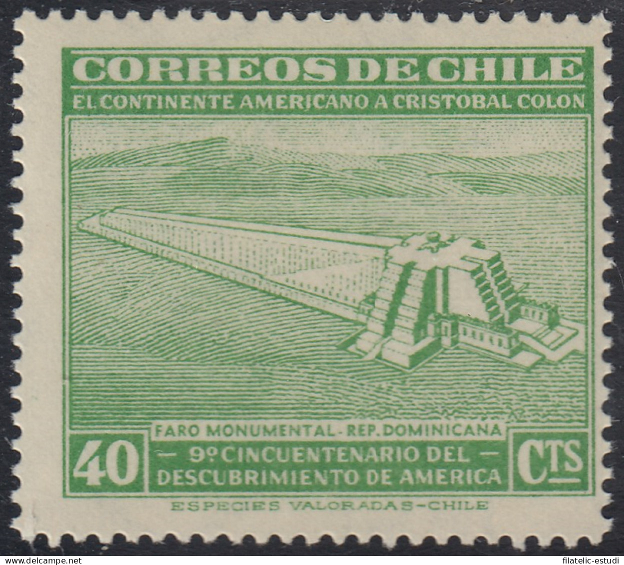 Chile 212 1945 Faro Monumental MNH - Chili