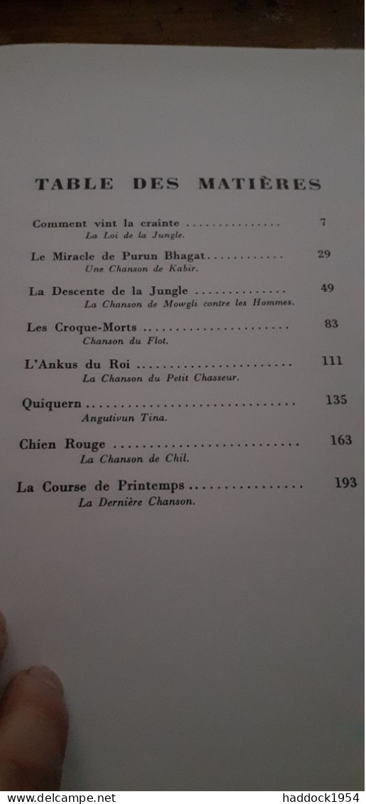 le second livre de la jungle RUDYARD KIPLING delagrave 1967