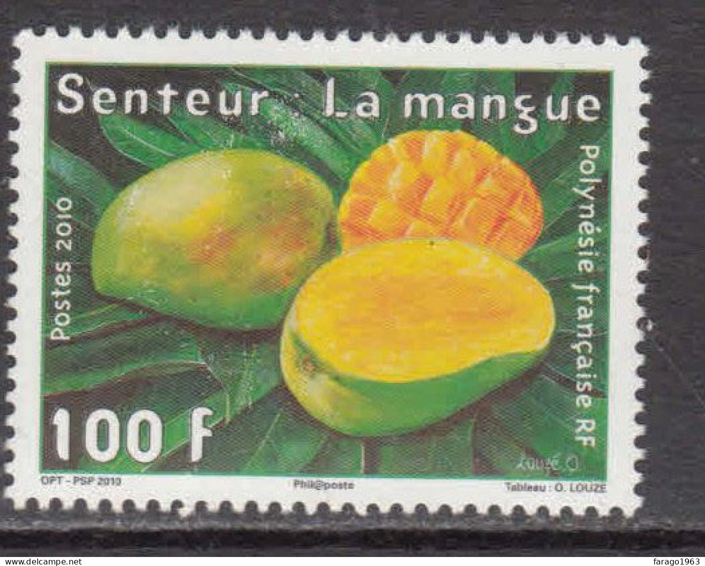 2010 French Polynesia Mango Fruit  Complete Set Of 1 MNH - Unused Stamps