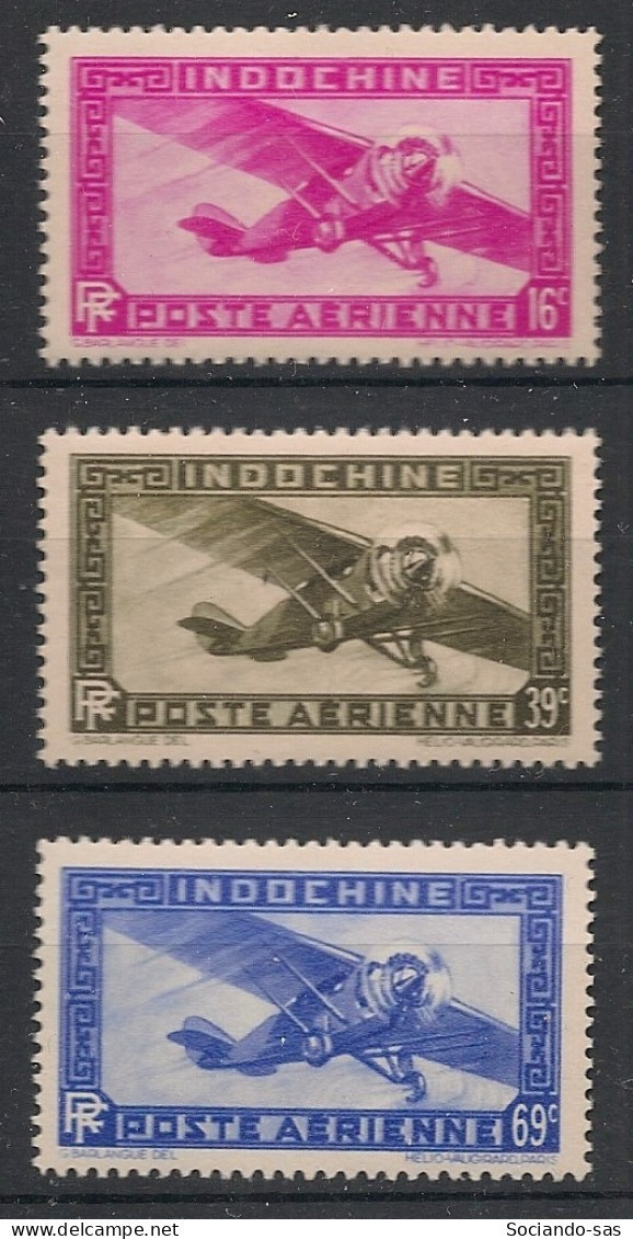 INDOCHINE - 1941 - Poste Aérienne PA N°YT. 17 à 19 - Série Complète - Neuf Luxe ** / MNH / Postfrisch - Poste Aérienne