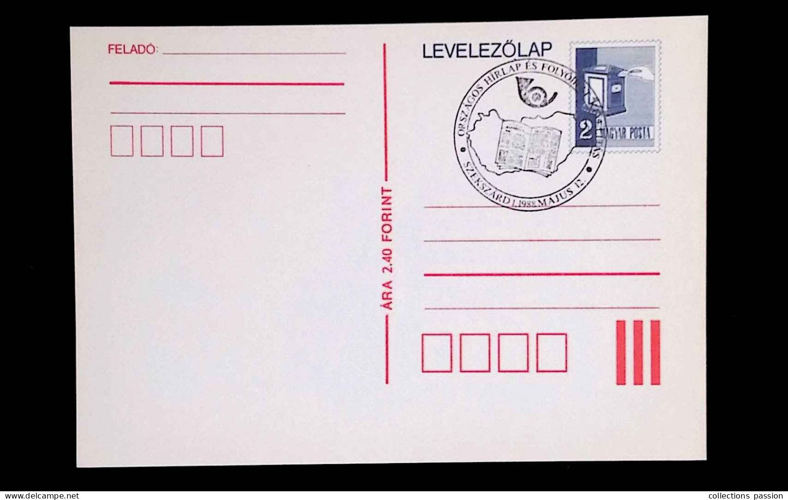 CL, Hongrie, Szekszard, 1988, Entier Postal - Postwaardestukken