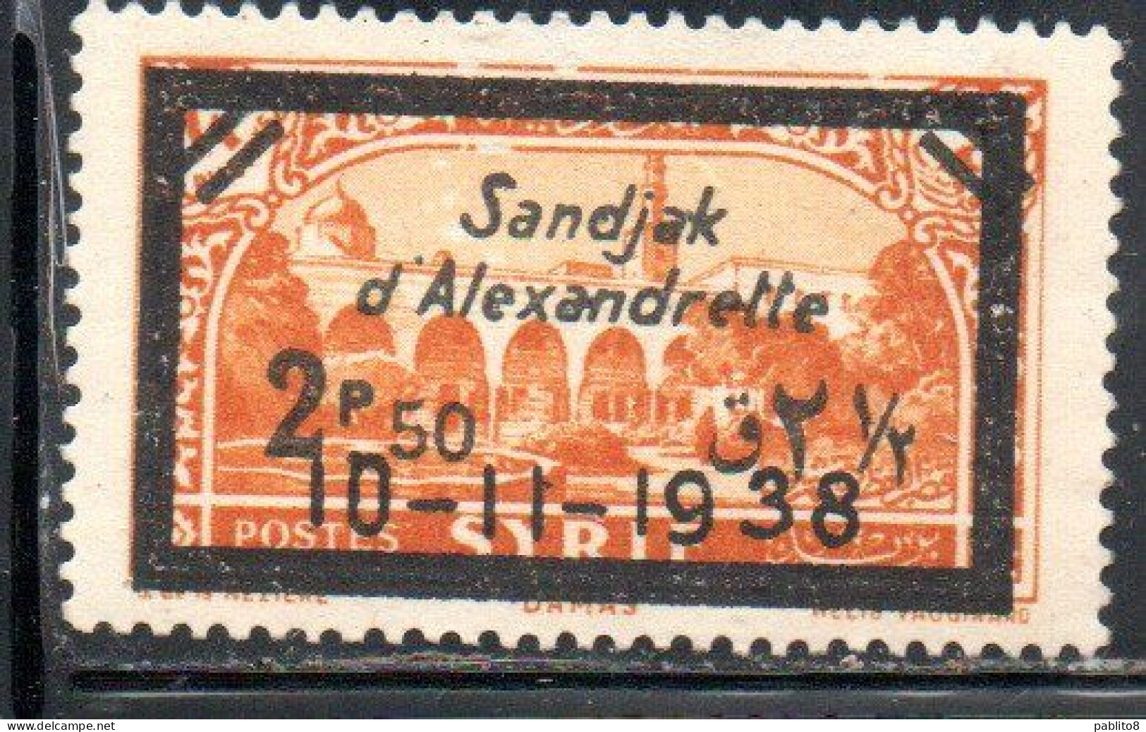 SANDJAK D'ALEXANDRETTE ALEXANDRETTA 1938 SURCHARGED 2.50p On 4p MLH - Nuovi