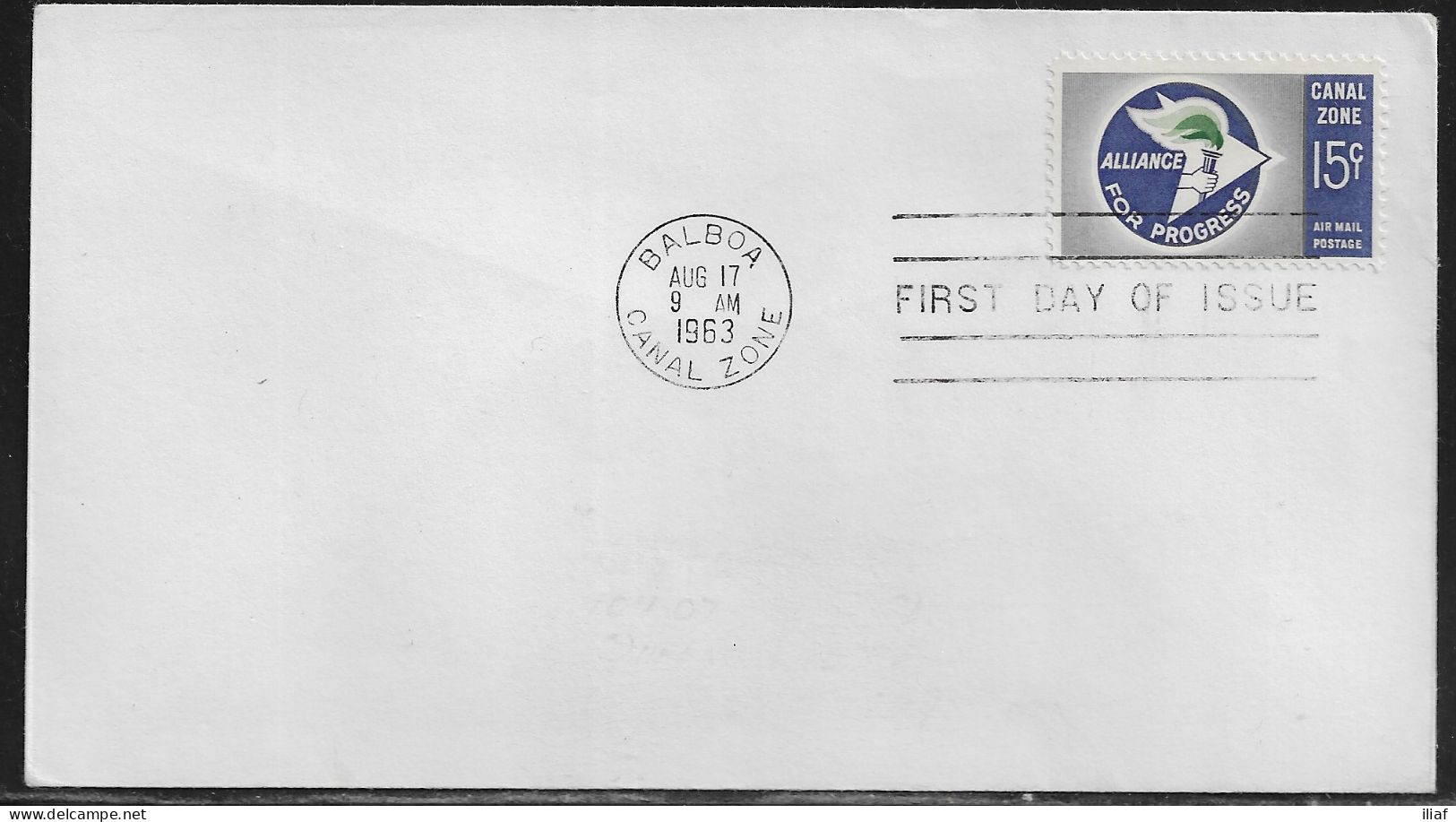 Canal Zone. FDC Sc. C35.   Alliance For Progress. Emblem.  FDC Cancellation On Plain FDC Envelope - Canal Zone