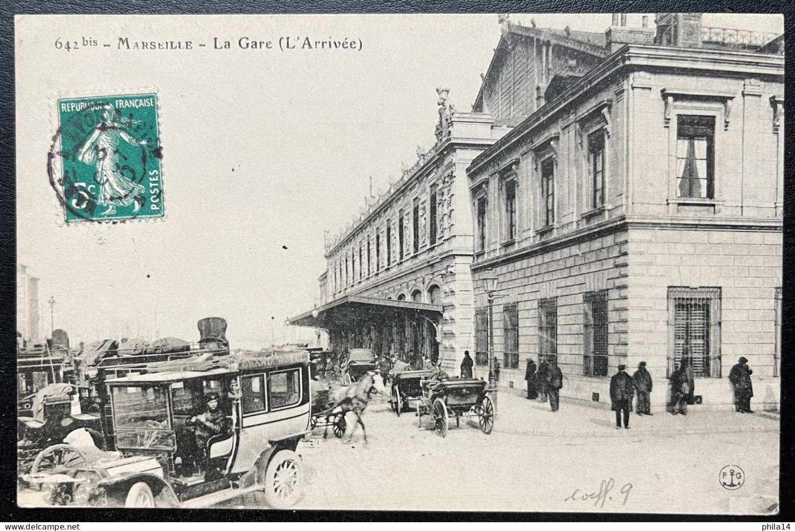 CPA MARSEILLE / LA GARE (L'ARRIVEE) / 1900 POUR LA MAGISTERE / CAD AMBULANT MARS A LYON RAPIDE N - Quartier De La Gare, Belle De Mai, Plombières