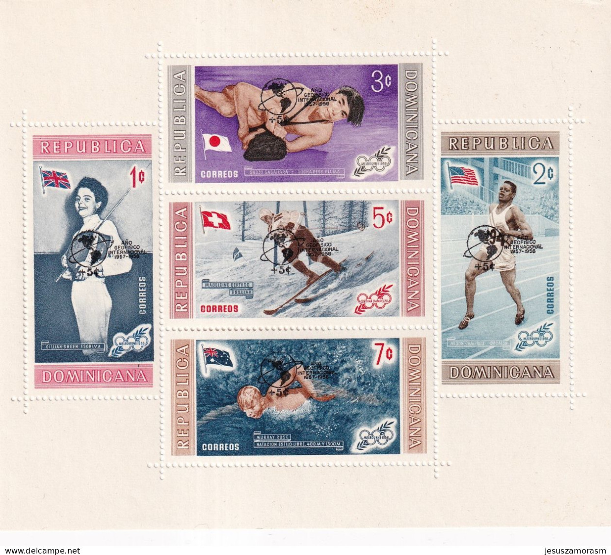 Republica Dominicana Hb 19 Y 20 Y 19sd Y 20sd SIN DENTAR - Zomer 1956: Melbourne