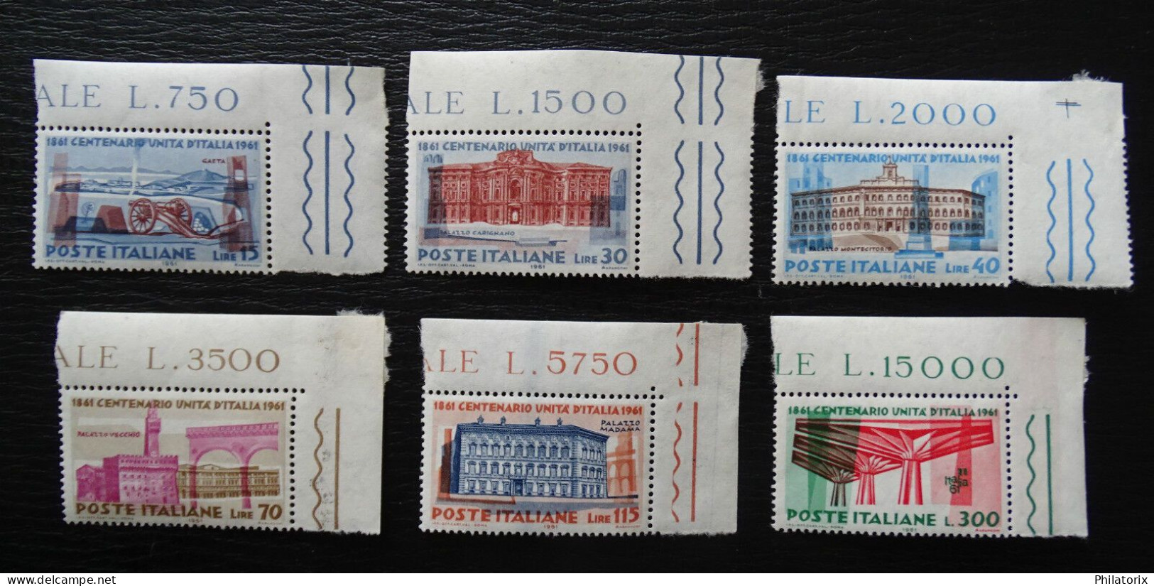 Italien Mi 1107-1112 ** , Jahrestag Der Einigung Italiens - 1961-70: Mint/hinged