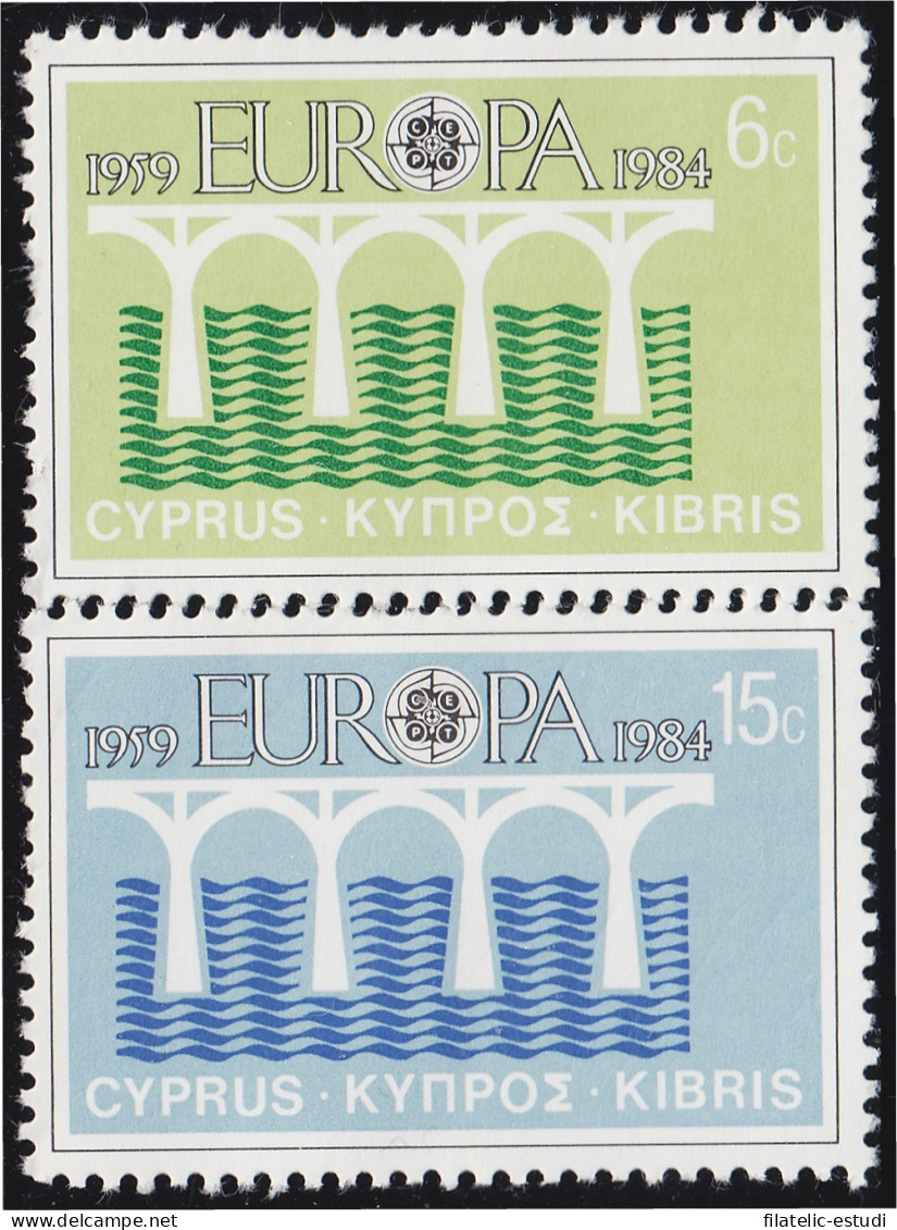 Chipre 606/07 1984 Europa Puente De La Cooperación Europea MNH - Andere & Zonder Classificatie