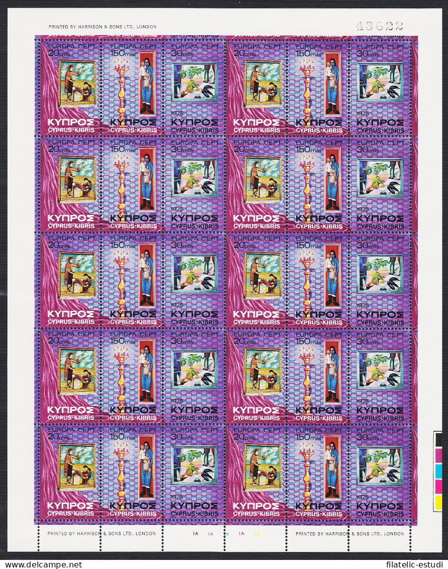 Chipre 420/22 1975 Minihojita Europa MNH - Otros & Sin Clasificación