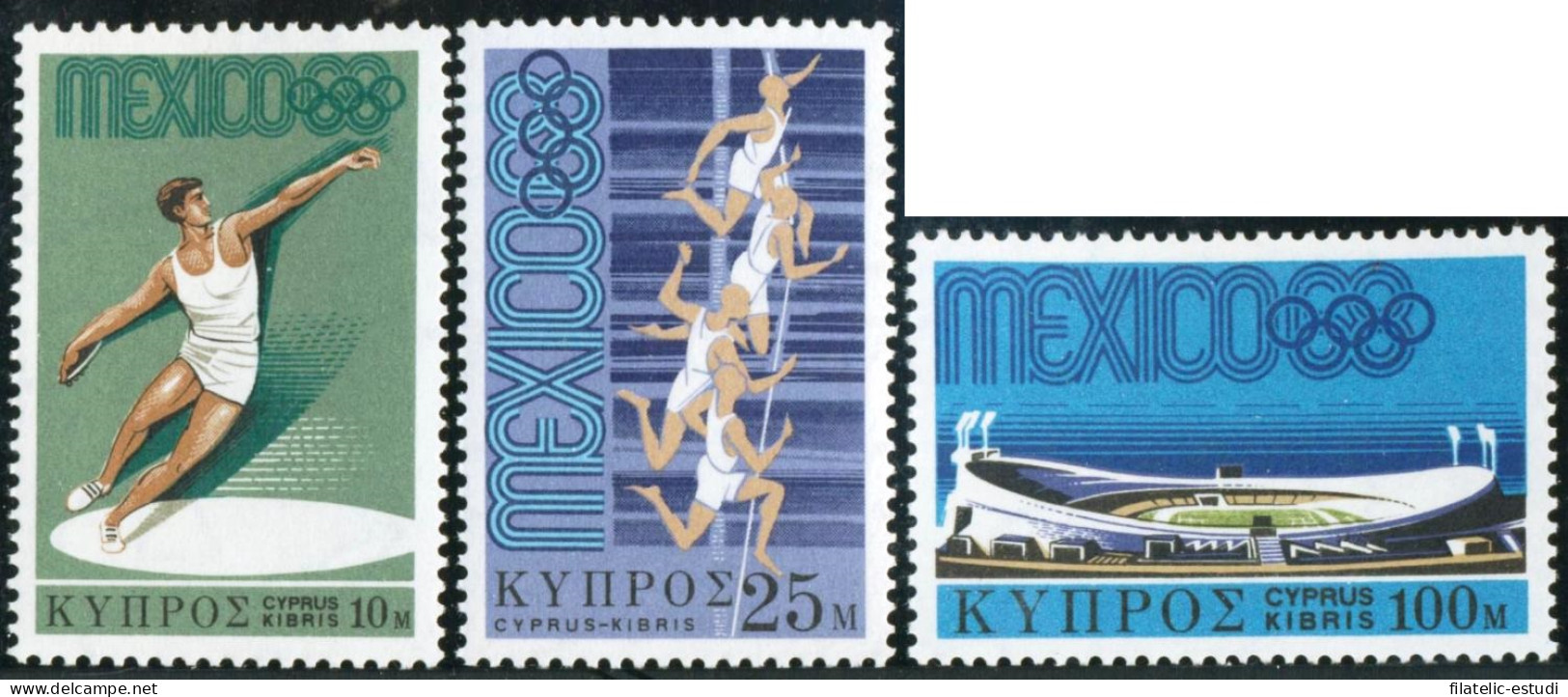 DEP4/S  Chipre Cyprus  Nº 304/06  1968  MNH - Autres & Non Classés