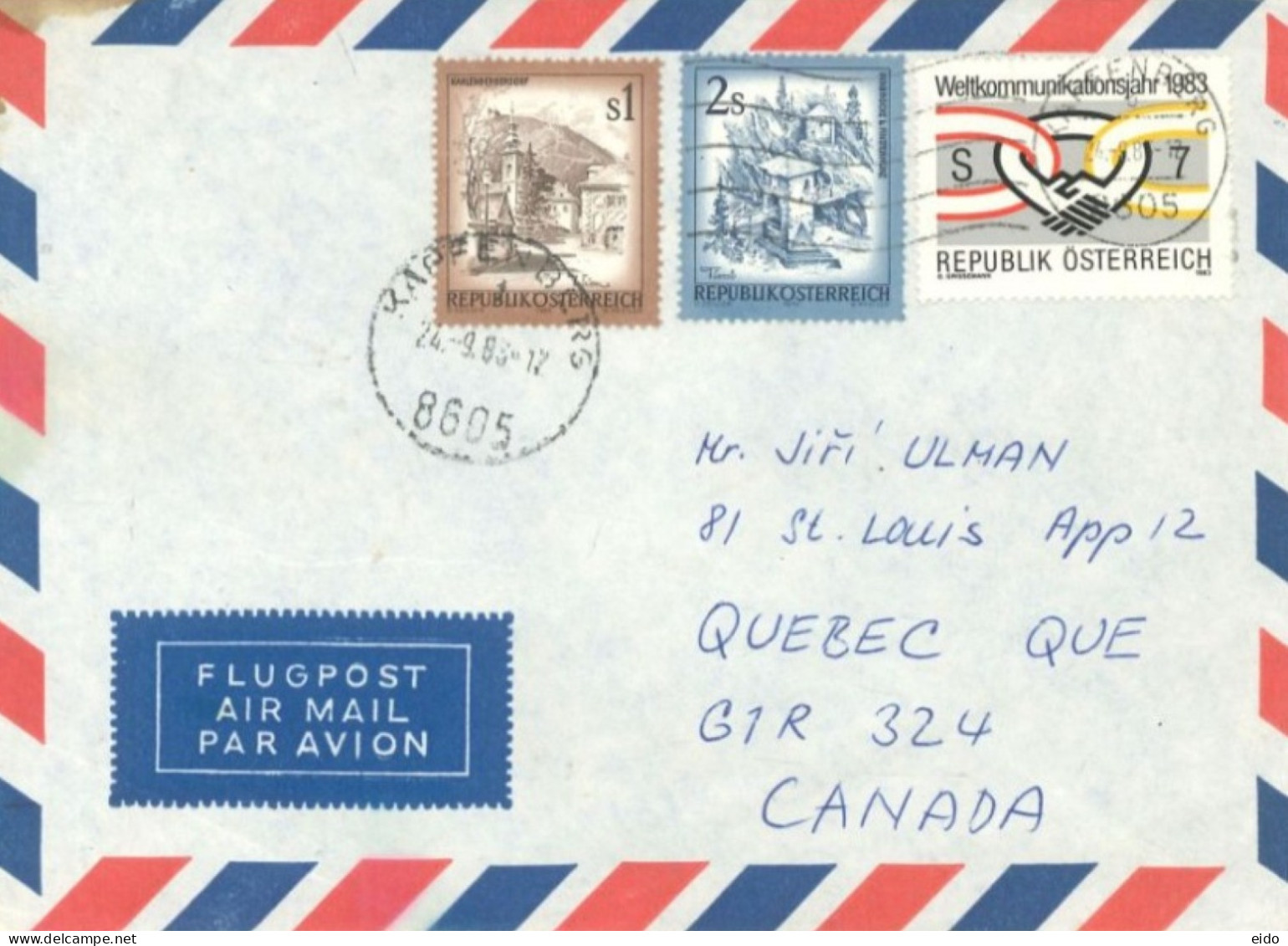 AUSTRIA. - 1983, STAMPS COVER TO CANADA. - Brieven En Documenten