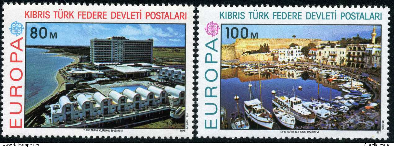 BA1/S Chipre Turco Turkish Cyprus  Nº 32/33  1977 Europa Paisajes Lujo - Other & Unclassified