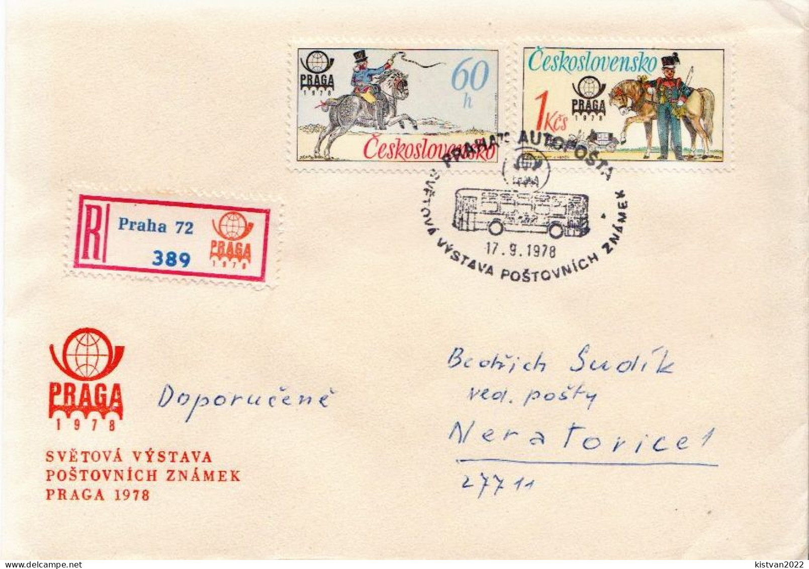 Postal History: Czechoslovakia Cover From Praga 78 Exhibition - Expositions Philatéliques