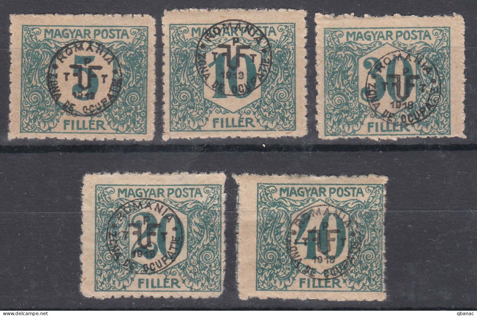 Hungary Debrecen Debreczin 1920 Porto Mi#17-21 Mint Hinged - Debreczin