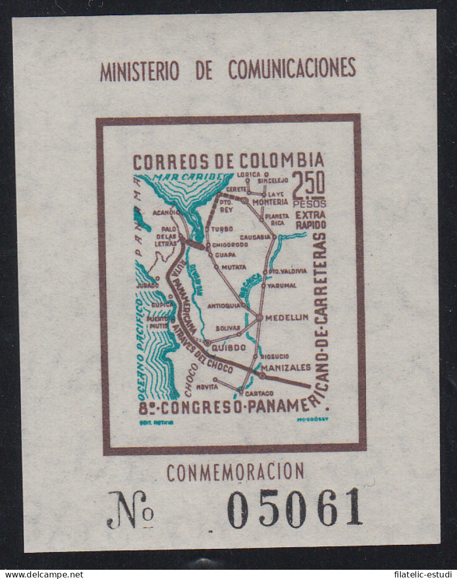 Colombia HB 18 1960 Ministerio De Comunicaciones Mapa MNH - Colombia