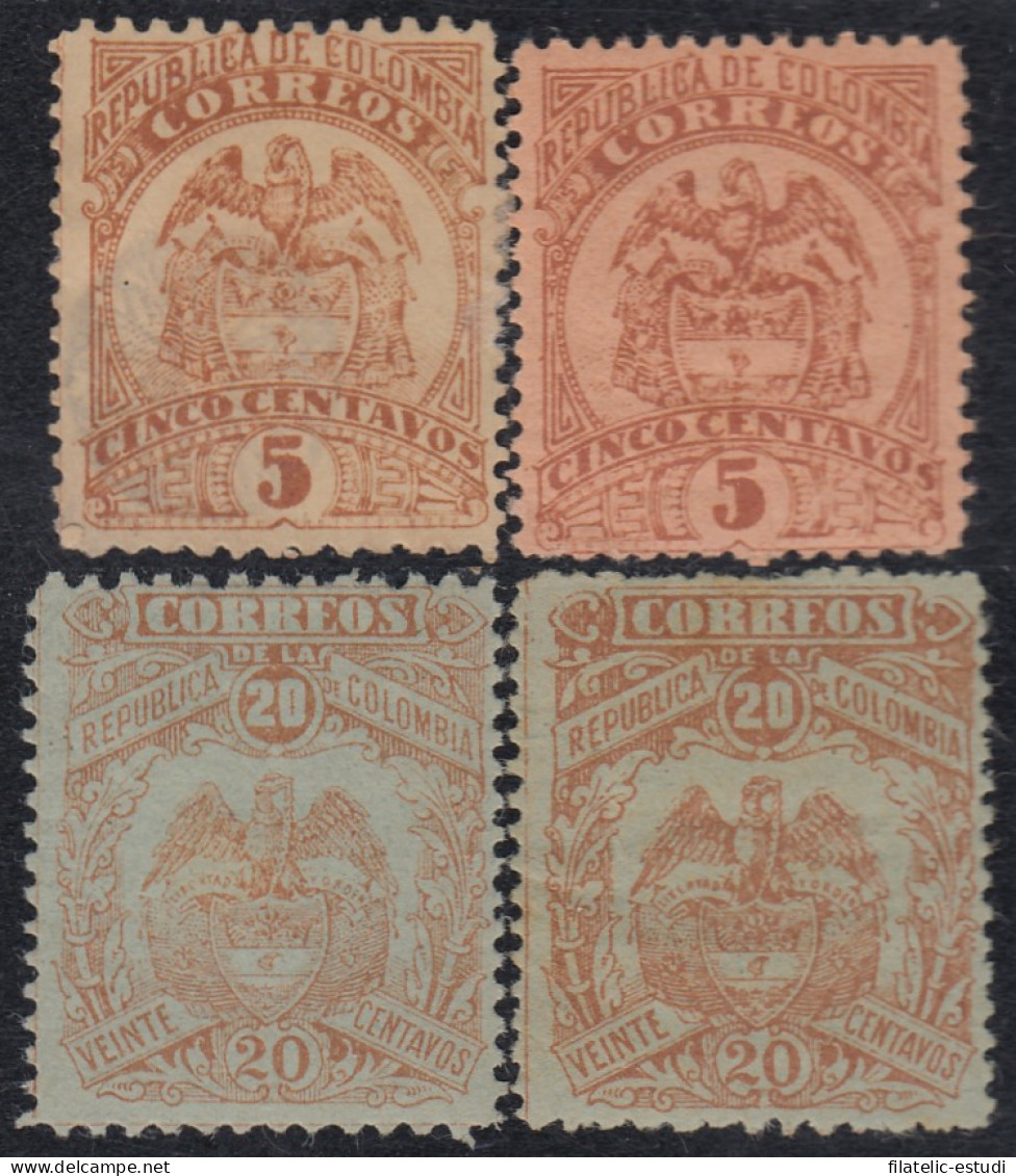 Colombia 109/12 1895 Escudos Shields MH - Colombia