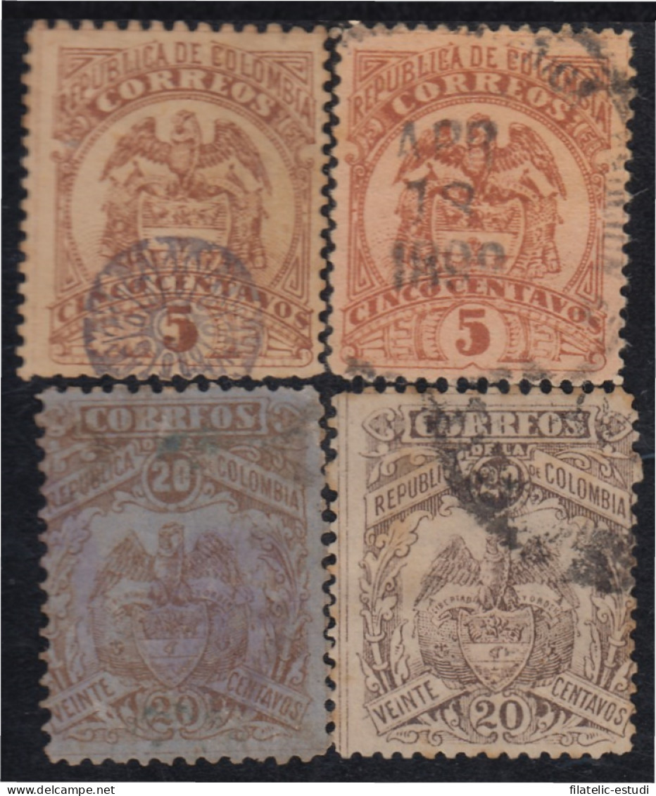 Colombia 109/12 1895 Escudos Shields Usado - Colombia