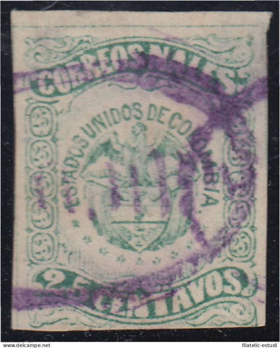 Colombia 53A 1870/79 Escudo Shield Usado - Colombie